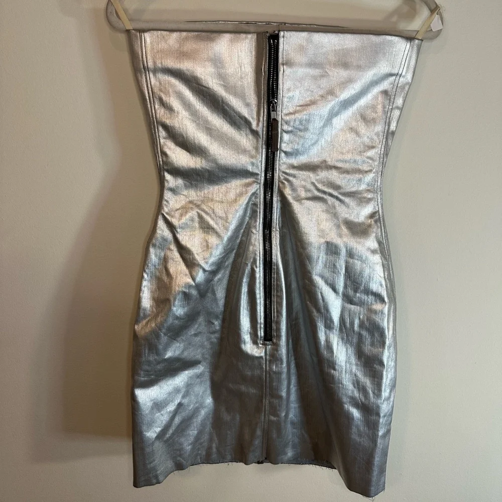 Rick Owens Strobe FW22 Silver Bustier Dress – Goddess in Chrome - Picture 7 of 16